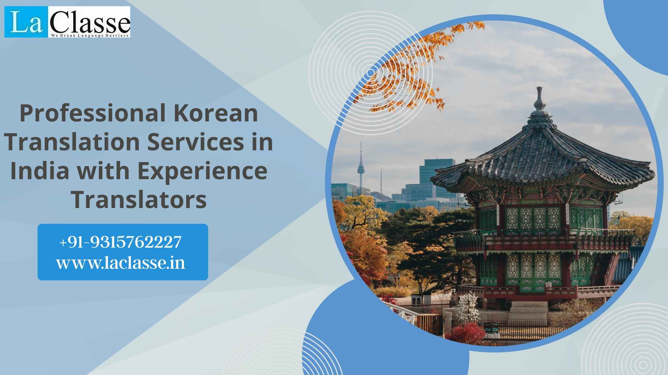 Professional Korean Translation Services in India with Experience Translators